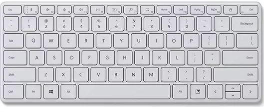 Microsoft Designer Compact Ασύρματο Bluetooth Πληκτρολόγιο Ελληνικό Λευκό