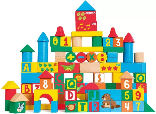 Τουβλάκι Giochi Preziosi Ξύλινα 100τμχ.