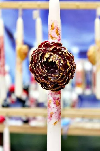 Πασχαλινή Λαμπάδα Στρογγυλή Λαμπάδα