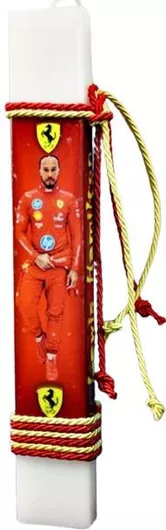 Πασχαλινή Λαμπάδα Στρογγυλή Χειροποίητη 25cm.