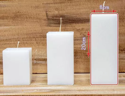 Τετραγωνο 7.5χ7.5x20cm Λευκο