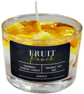 Αρωματικό Κερί Σόγιας Gel Fruit Punch Ποτήρι Small Φ82 X 58 Cm