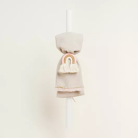 Πασχαλινή Λαμπάδα Στρογγυλή Ροζ