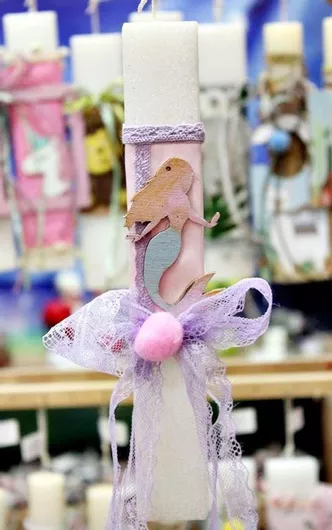 Πασχαλινή Λαμπάδα Στρογγυλή