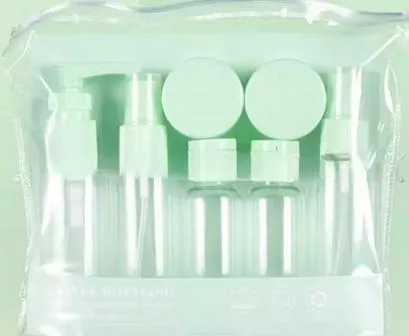 Travel Bottles Set 7 Pcs Φυστικί