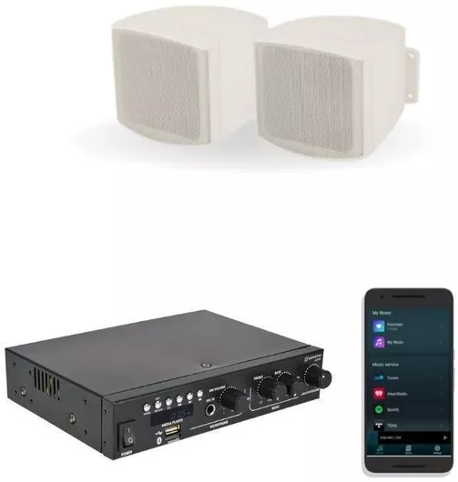 Ηχεία Adastra Σετ Εγκαταστάσεων με Bluetooth Λευκό