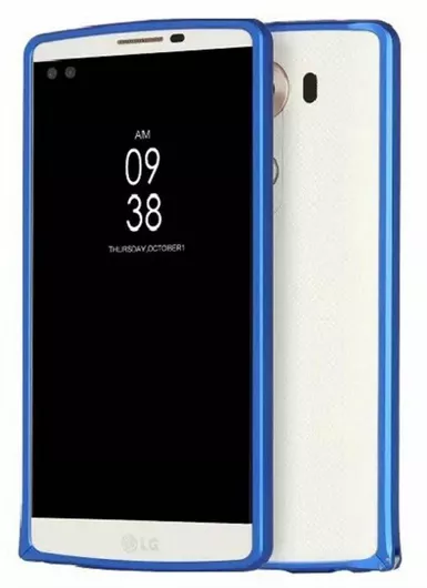 Aluminum VIP Metal Bumper Case Anti-Knock Frame - Blue LG V10