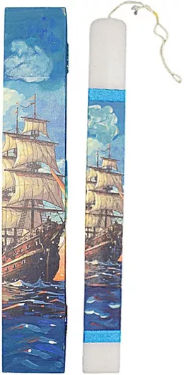 Πασχαλινή Λαμπάδα Στρογγυλή με Κουτί