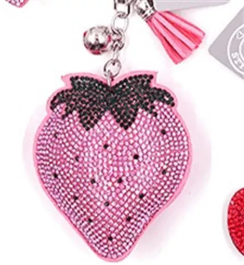 Μπρελόκ Μεταλλικό Στρας Tropical Sequins 6 Cm Strawberry Bookstop