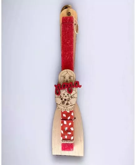 Πασχαλινή Λαμπάδα Στρογγυλή Χειροποίητη Κόκκινο