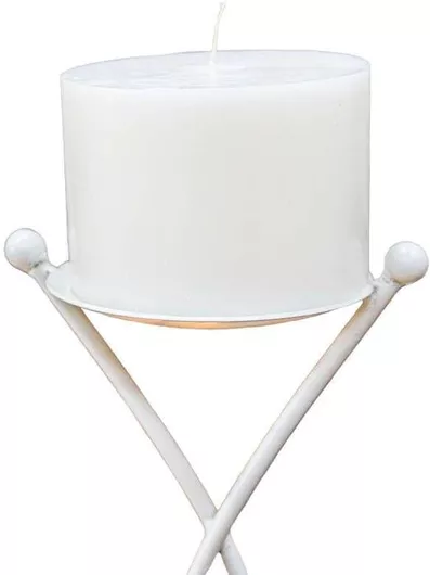 Κερί Γάμου Κηροστάτη 14.5x10cm Λευκό