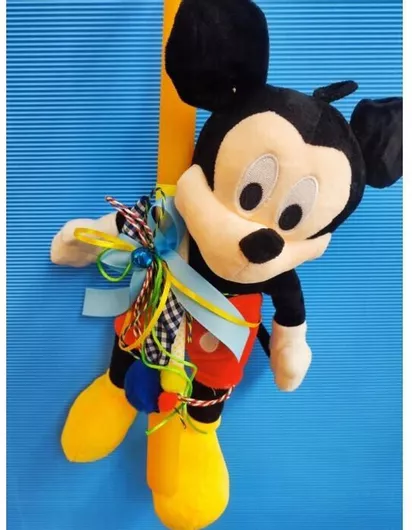 Χειροποίητη Λαμπάδα, Place, 25027, Mickey Λούτρινο Μεγάλο, διαστάσεις , ποσότητα , χρώμα