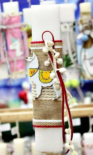 Πασχαλινή Λαμπάδα Στρογγυλή