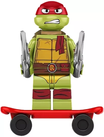 Τουβλάκι Kopf-Toy Ninja Turtles Raphael για 3+ Ετών 10τμχ.