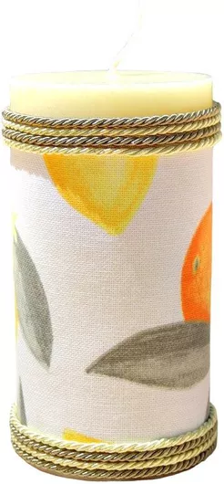 Χειροποίητο Κερί Άρωμα Λεμόνι Ύφασμα Λεμ-πορτ 308193 8x15 Cm