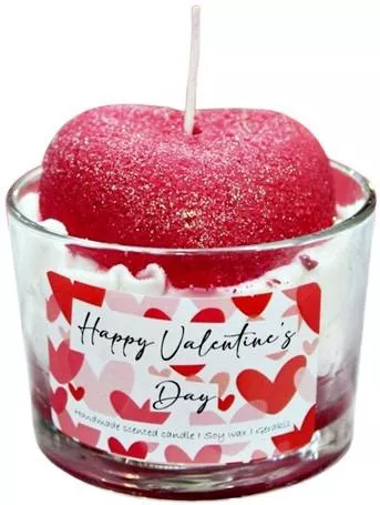 Αρωματικό Κερί Σόγιας "καρδιά Μεγάλη" Ποτήρι Small Φ82 X 58 Cm