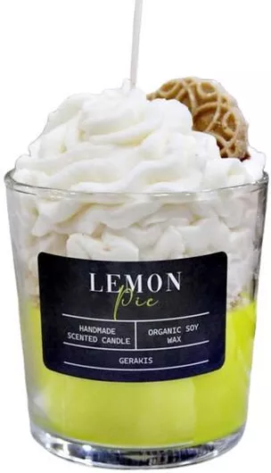 Αρωματικό Κερί Σόγιας Lemon Pie Ποτήρι Big Φ85 X 89 Cm