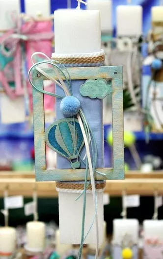 Πασχαλινή Λαμπάδα Στρογγυλή