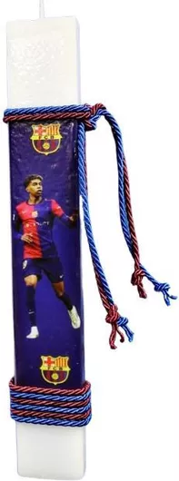 Πασχαλινή Λαμπάδα στρογγυλή χειροποίητη 25cm.