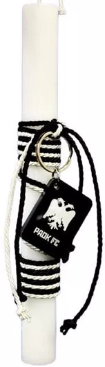 Πασχαλινή Λαμπάδα Στρογγυλή Χειροποίητη 25cm.