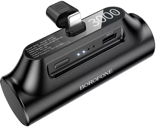 Power Bank Borofone BJ73 Honest Lightning 3000mAh Μαύρο