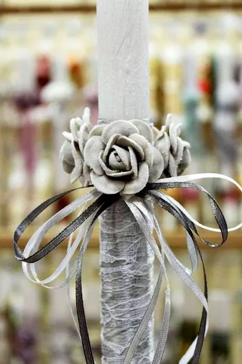 Πασχαλινή Λαμπάδα Στρογγυλή Ροζ