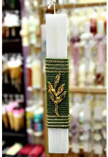 Πασχαλινή Λαμπάδα Στρογγυλή 25cm. Χρυσό