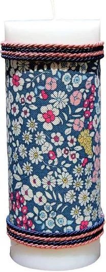 Αρωματικό Κερί Χειροποίητο Ύφασμα Φλοράλ 8x20 308075