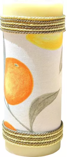 Χειροποίητο Κερί Άρωμα Λεμόνι Ύφασμα Λεμ-πορτ 308193 8x20 Cm