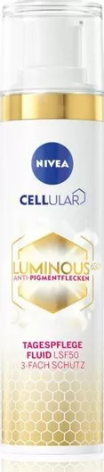 Κρέμα Προσώπου Nivea Cellular Luminous 630 Ημέρας με SPF50 για Ενυδάτωση & Αντιγήρανση με Υαλουρονικό Οξύ 40ml