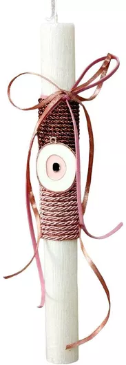 Πασχαλινή Λαμπάδα Στρογγυλή Χειροποίητη Ροζ