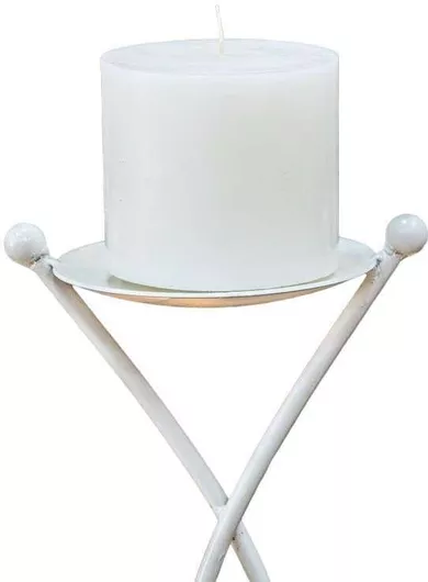 Κερί Γάμου Κηροστάτη 11.5x10cm Λευκό