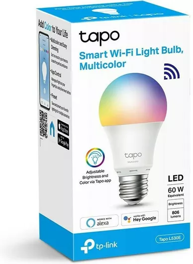 Smart Λάμπα TP-LINK Tapo L530E LED 8.7W για Ντουί E27 RGBW 806lm Dimmable v1