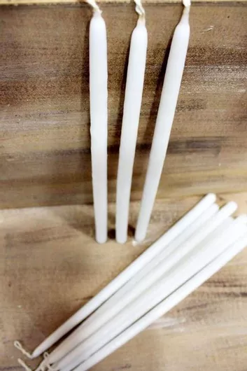 Πασχαλινή Λαμπάδα Στρογγυλή Λευκό