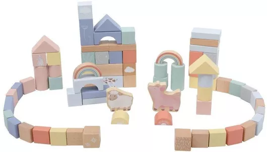 Τουβλάκι Eli Neli Εκπαιδευτικά από Ξύλο 70τμχ