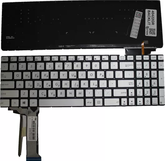 Πληκτρολόγιο Laptop Laptop Ελληνικό - Greek Keyboard for ASUS GL552VW GL551 R555 G771J G771JM G771JW NSK-UPPBC 0U 0KNB0-662BUK00 PK13183134S 0KNB0-662BGR00 9Z.N8BBC.P0L 0KNB0-662BUK00 Κωδ. 40422GRBACKLIT