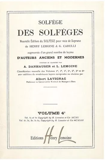 Lemoine Solfege 4c Βιβλίο Παρτιτούρα