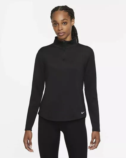Nike Therma-Fit One Χειμερινή Γυναικεία Μπλούζα Μακρυμάνικη με Φερμουάρ Μαύρο