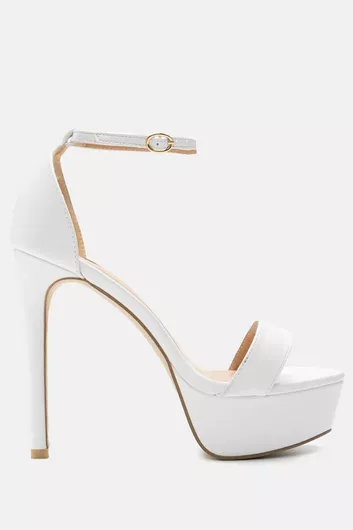 Luigi Γυναικεία Πέδιλα με Λεπτό Χαμηλό Τακούνι Λευκό