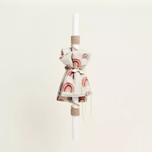 Πασχαλινή Λαμπάδα Στρογγυλή Κόκκινο