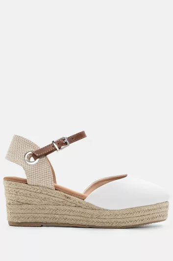 Luigi Καλοκαιρινές Γυναικείες Πλατφόρμες Εσπαντρίγιες Λευκό