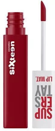 Sixteen Super Stay Lip Mat Κραγιόν #106 – Valentine Red