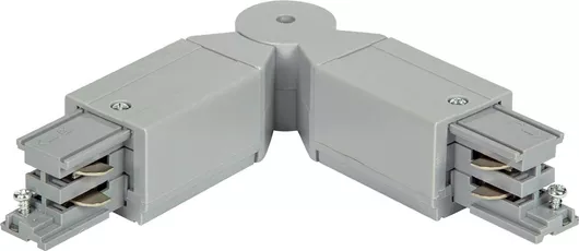 VK Lighting VK/25B/S 71164-025111 Σύνδεσμος Ράγας Φωτιστικών από Αλουμίνιο Ρυθμιζόμενος Γωνία Ασημί για Σποτ ασημί