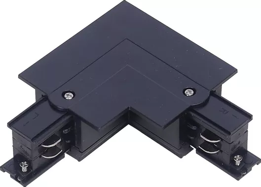 VK Lighting VK/71164-024126 28R/B Σύνδεσμος Ράγας Φωτιστικών από Αλουμίνιο Γωνία Μαύρος για Σποτ μαύρος