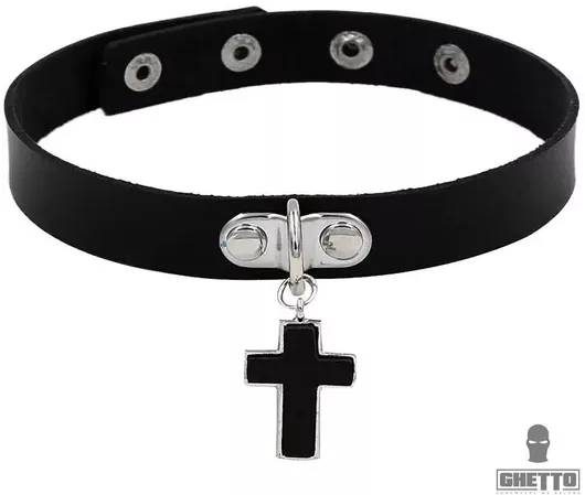 Ghetto Γυναικείο Κολιέ Choker Punk Δερμάτινο