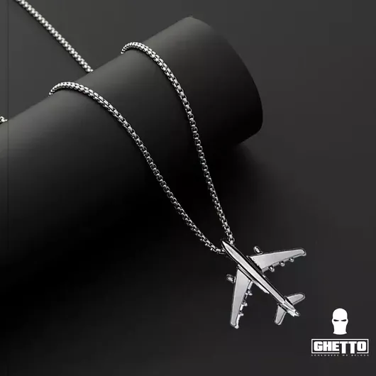 Ghetto Ανδρικό Κολιέ Μενταγιόν Travel Plane