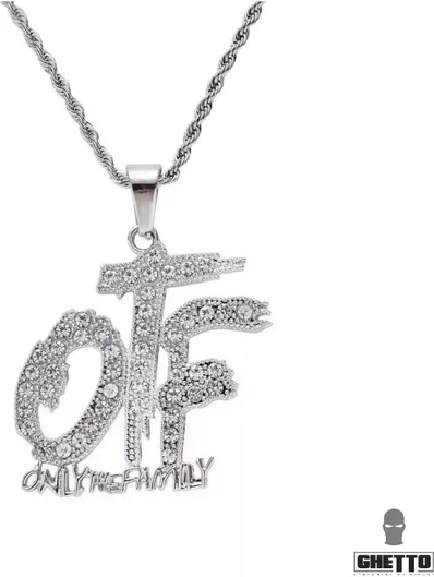 Ghetto Ανδρικό Κολιέ Μενταγιόν OTF Iced Out