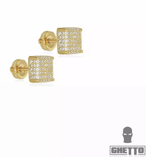 Ghetto Γυναικεία Σκουλαρίκια Καρφωτά 2021 Hip Hop Iced Out