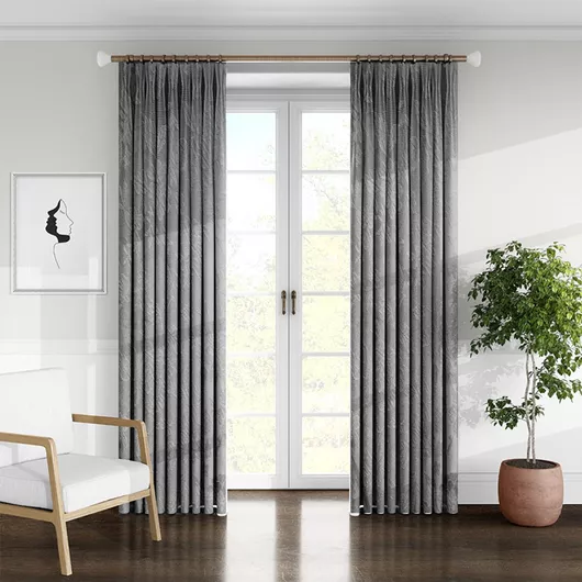 Κουρτίνα 595-11 με Τρέσα Δαντέλα 270x280cm Γκρι