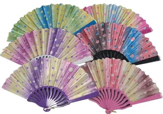 Αποκριάτικη Βεντάλια Πολύχρωμη από Πλαστικό 1τμχ.